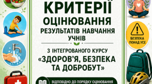 Загальні критерії оцінювання результатів навчання учнів з інтегрованого курсу "Здоров'я, безпека та добробут"