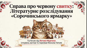 📚🎪 Микола Гоголь «Сорочинський ярмарок» + яскравий робочий аркуш від котика Мурчика 🐱✨