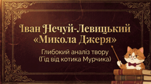 📚🌾 Іван Нечуй-Левицький «Микола Джеря» + яскравий робочий аркуш від котика Мурчика 🐱✨