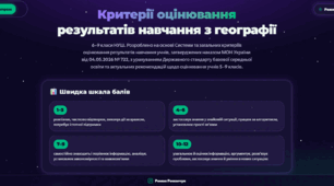Критерії оцінювання результатів навчання з географії
