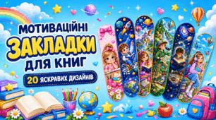 «Читай! Мрій! Відкривай!» — набір мотиваційних закладок для учнів 1–4 класів.