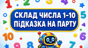 Склад числа 1–10 — підказка на парту