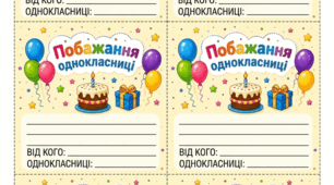 Побажання імениннику та іменинниці