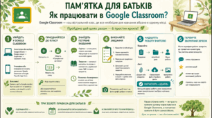 Пам'ятка "Як працювати в Google Classroom"