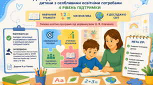 Індивідуальна програма розвитку дитини з ООП 4 рівень підтримки за програмою О. Я. Савченко
