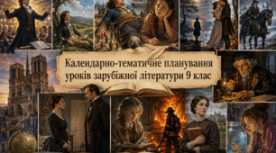 Інтерактивне календарно-тематичне планування уроків зарубіжної літератури 9 клас