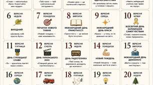 Календар вересень-грудень 2026 р.