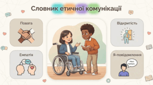 Презентація "Словник етичної комунікації" ( матеріал до уроку про безбар'єрність "Мова гідності: бачити людину за словами"