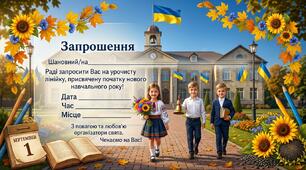 Запрошення на свято Першого Дзвоника