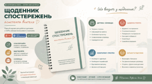 Щоденник (журнал) спостережень асистента вчителя