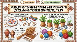 КТП «Технології (обслуговуюча праця)» 7 клас для дітей з ООП (порушеннями інтелектуального розвитку) на 2026/2027 н.р.