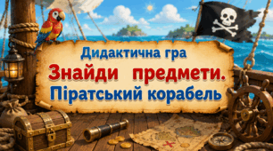 Дидактична гра "Знайди предмети. Піратський корабель"