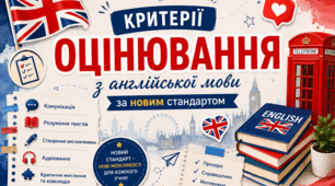 Нові критерії оцінювання з англійської мови за Наказом МОН № 722: Готова розробка для вчителів (аудіювання, читання, говоріння, письмо + англомовні приклади!)