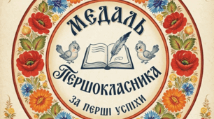 «Медаль першокласника» в Петриківському стилі