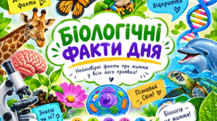 Збірник постерів 🧬 «Біологічний факт дня» — маленька рубрика, яка закохує в біологію!