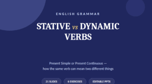 Stative vs. Dynamic Verbs Статичні  та динамічні дієслова в англійській мові