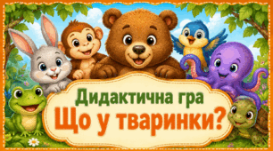 Дидактична гра "Що у тваринки?"
