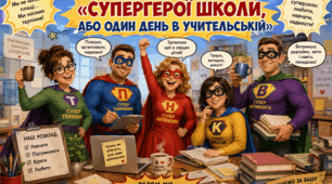 Сценка: «Супергерої школи, або Один день в учительській»