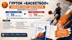 🏀 Гурток «Баскетбол» 2026/2027 | Повний пакет документів + КТП на 35 і 70 годин