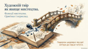 Презентація "Художній	твір як явище мистецтва. Функції мистецтва. Оригінал і переклад" для 7 класу