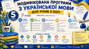ІНКЛЮЗІЯ. Модифікована програма з української мови для учнів з ООП — 5 клас | ІПР + КТП 140 год + адаптації + критерії | 2026/2027