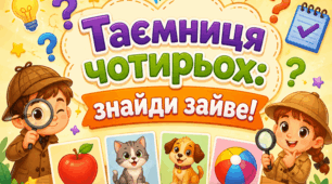Вправа «Таємниця чотирьох: знайди зайве!»