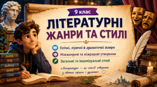 📚✨ Інтерактивна презентація «Літературні жанри та стилі» | Зарубіжна література, 9 клас