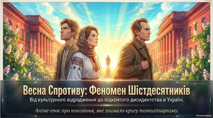Презентація «Шістдесятництво та зародження дисидентського руху в Україні (1950–1960-ті рр.): Клуб "Сучасник", підпілля та перші антирежимні виступи»
