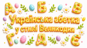 Українська абетка у стилі Великодня