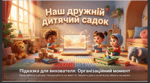 Презентація+конспект заняття з розвитку мовлення "Наш дружній дитячий садок." Середня група. Вересень