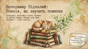 📚🌿 Своєрідність тихої лірики Володимира Підпалого. «Тиха елегія», «Бачиш: між трав зелених…», «Мамо, було — покличеш…» + яскравий робочий аркуш до «Тихої елегії» 🐱✨