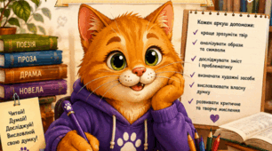 🐈📚 РОБОЧІ АРКУШІ ВІД КОТИКА МУРЧИКА Українська література • 9 клас ✨ Яскравий комплект для аналізу художніх творів ✨