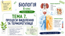 Тема 7. Процеси виділення та терморегуляції