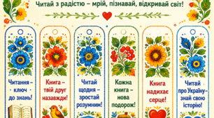 Закладки для книги — яскравий набір в Петриківському стилі