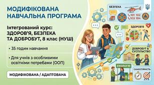 Модифікована навчальна програма з інтегрованого курсу «Здоров’я, безпека та добробут» для 8 класу (НУШ) на 35 годин (до підручника С. В. Василенко, Л. П. Колотій)