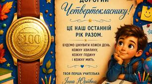 Листівка-нагадування для четвертокласників на 1 вересня