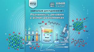 РОБОЧИЙ АРКУШ: НАВЧАЛЬНЕ ДОСЛІДЖЕННЯ № 1. Розчинність речовин у різних розчинниках (9 клас НУШ)