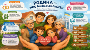 Родина як мінісуспільство. Сім’я і шлюб. Подружжя. Батьківство і материнство. Права та обов’язки батьків і дітей. Родинні цінності і правила. Захист сім’ї в суспільстві і державі