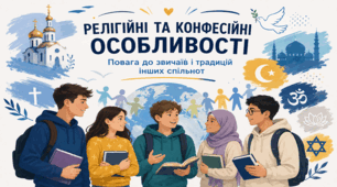 Релігійні та конфесійні особливості. Повага до звичаїв і традицій інших спільнот.