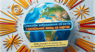 Способи зображення об’єктів на картах суспільних явищ.9 кл НУШ