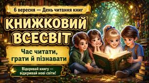 Презентація «Книжковий всесвіт: час читати, грати й пізнавати». 6 вересня — День читання книг. 2–5 класи