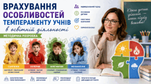 «Врахування особливостей темпераменту учнів в освітній діяльності»: методична розробка