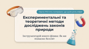 Експериментальні та теоретичні методи досліджень законів природи.