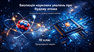 Презентація. 10 клас. Природничі науки. "Еволюція наукових уявлень про будову атома"