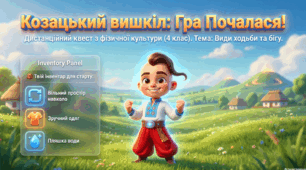Фізична культура дистанційно. Урок №1. 4 клас. Фізичне виховання в Запорізькій Січі. Різні види ходьби та бігу. Рухлива гра «Козацька варта».