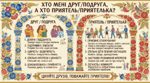Наочний постер «Хто мені друг / подруга, а хто приятель / приятелька?»