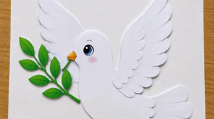 Безкоштовно 🕊️ Аплікація голуб миру «Ми за мир»