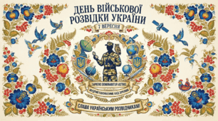 Святковий постер «7 вересня — День військової розвідки України»