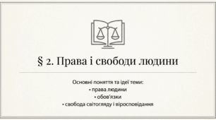 7 клас НУШ Презентація + інфографіка §2 Права і свободи людини