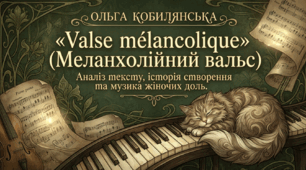 📚🎼 Ольга Кобилянська. «Valse mélancolique» («Меланхолійний вальс») + яскравий робочий аркуш від котика Мурчика 🐱✨
